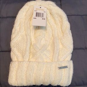 Michael Kors White Knit Winter Hat